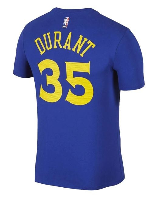 Nike Blue X Nba Golden State Warriors Kevin Durant Round-Neck T-Shirt for men