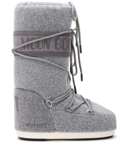 Moon Boot Gray Icon Felted Boots