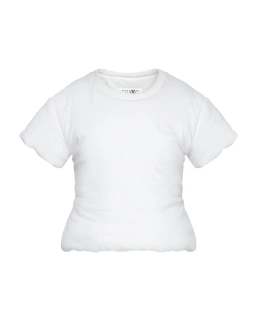 MM6 by Maison Margiela White Padded Cotton T-Shirt