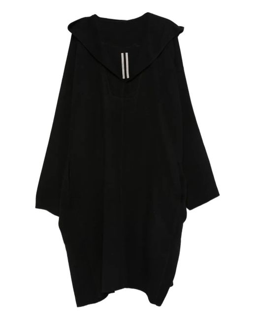 Rick Owens Black Wide-Collar Coat