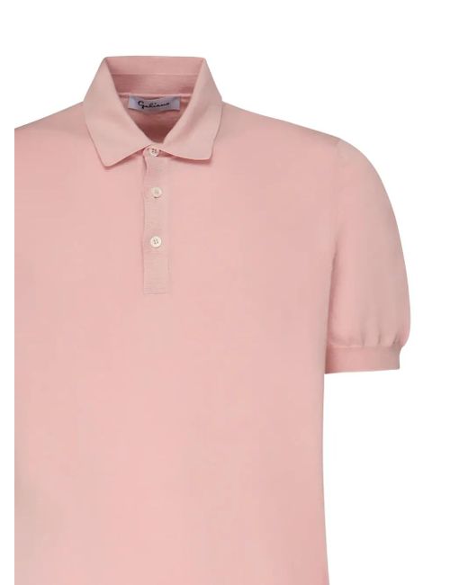 Galiana Pink Cotton Polo Shirt for men