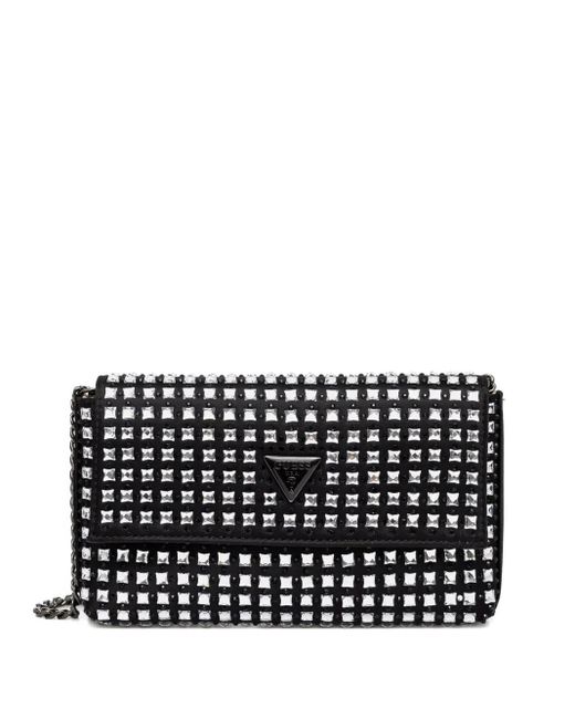 Guess Black Zalina Crystal-Embellished Clutch Bag