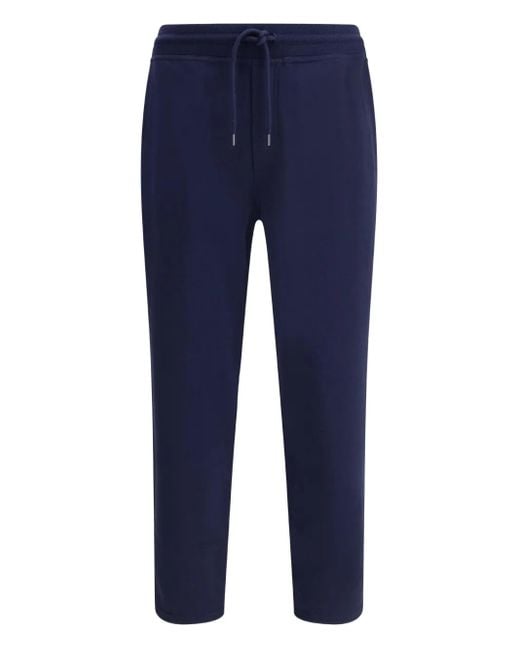 Brunello Cucinelli Blue Cashmere-Blend Track Pants for men