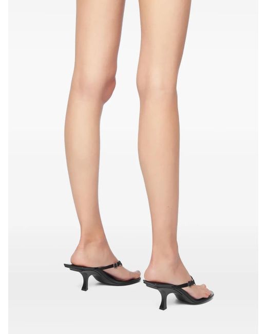 The Attico 65 Mm Sandalen in het Black