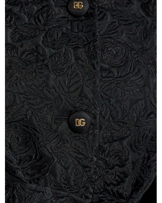 Cappotto Con Motivo A Fiori di Dolce & Gabbana in Black