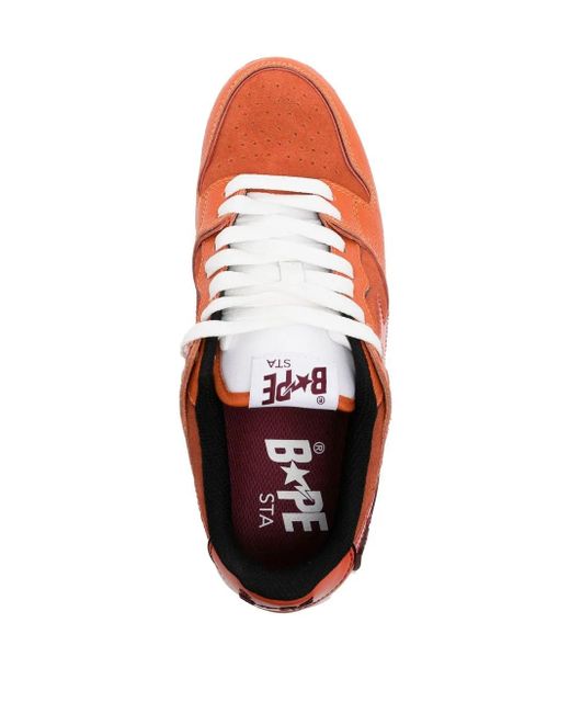 A Bathing Ape Orange Baskets Sk8 Sta for men