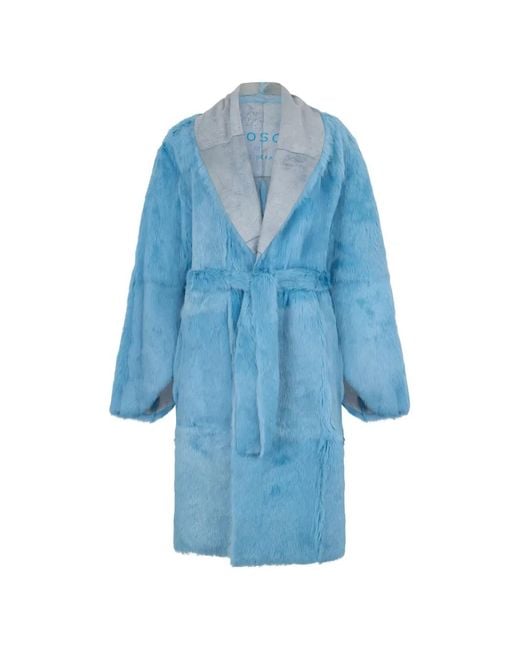 Philosophy Di Lorenzo Serafini Blue Tie-Waistlong-Sleeve Coat