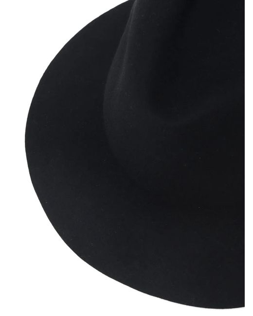 Yohji Yamamoto White Tucked Fedora Hat