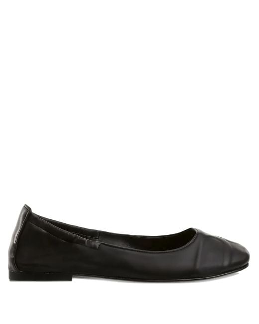 Högl Black Daisy Leather Ballet Flats