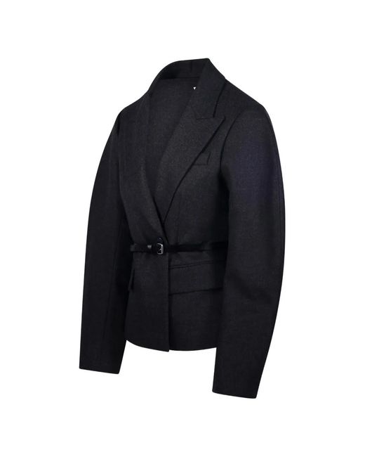 P.A.R.O.S.H. Blue Belted Notch-Lapel Jacket