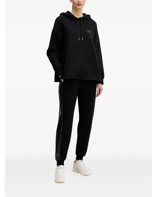 ARMANI EXCHANGE Black Patterned-Side Track Pants
