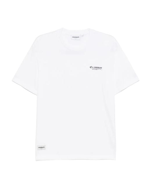 Chocoolate White Printed T-Shirt for men