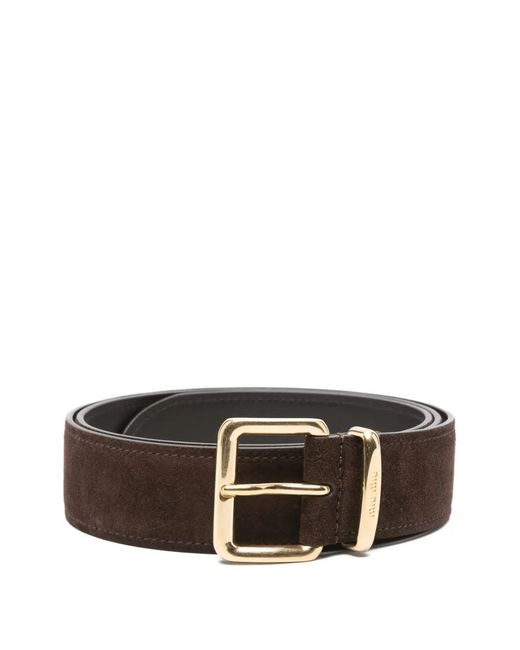 Miu Miu Brown Suede Belt