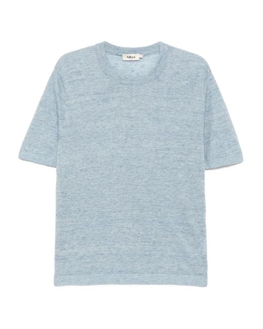メンズ Altea リネン ポロシャツ Blue