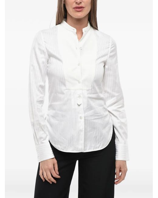 Stella McCartney White Jacquard Striped Shirt