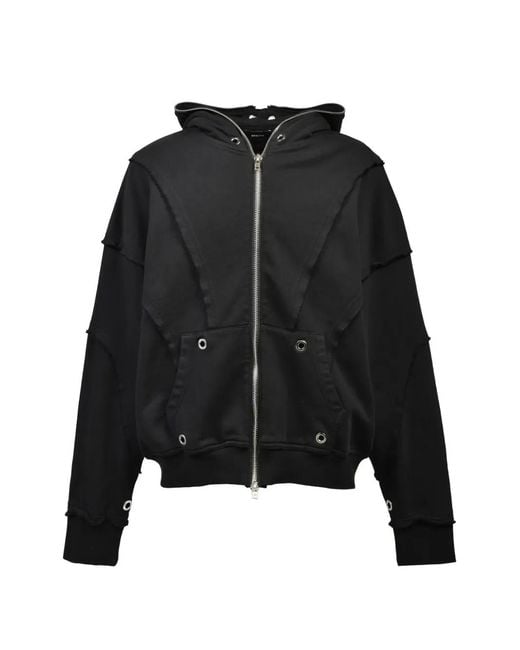 BREATH Black Zip-Up Hoodie for men
