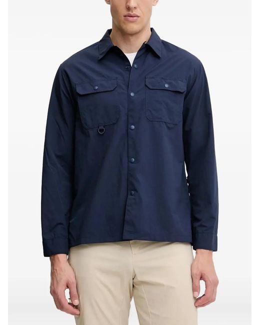 Mammut Blue Flat-Pocket Shirt for men