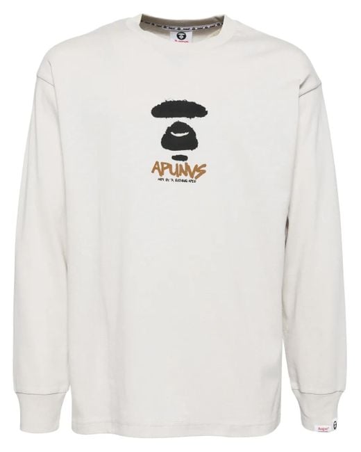 Aape By A Bathing Ape White Cotton T-Shirt for men