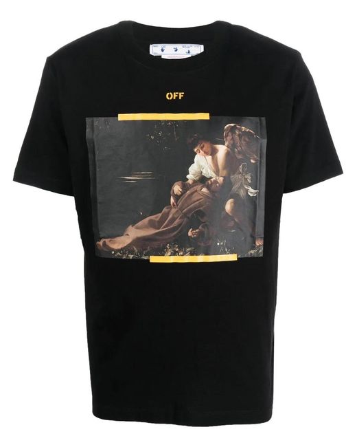 Off-White c/o Virgil Abloh Black CaravaggioT-Shirt for men