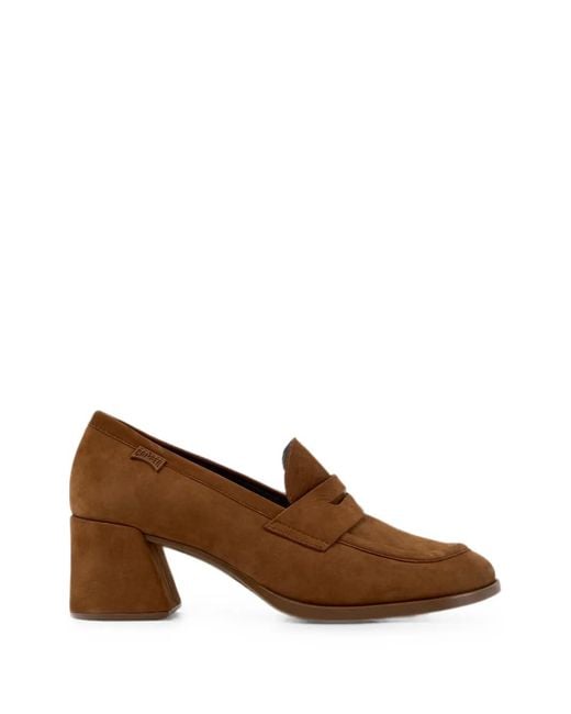 Camper Brown Kora Nubuck Loafers