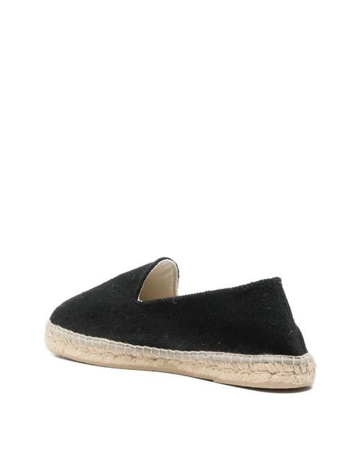 Manebí Black Coarse Flat Espadrilles for men