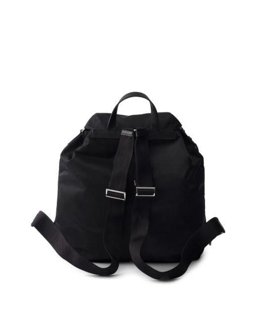 Prada Black Front-Pockets Backpack for men