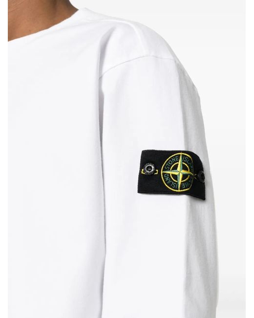 Stone Island White Felpa for men