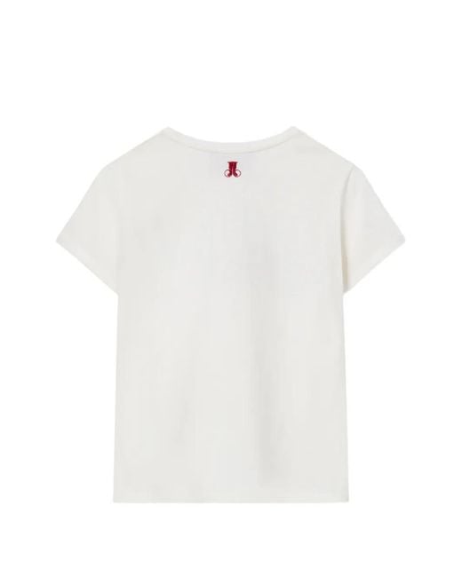 LaDoubleJ White Embroidered T-Shirt
