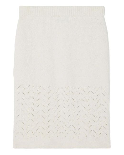 Falda Re-Edition en chevron St. John de color White