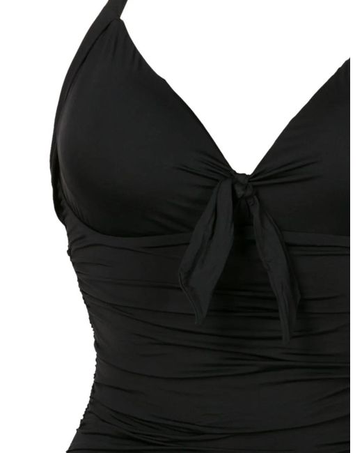 Amir Slama Black Self-Tie Halterneck Swimsuit