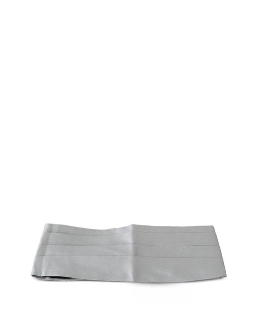 Dolce & Gabbana Gray Textured Pleated Cummerbund for men