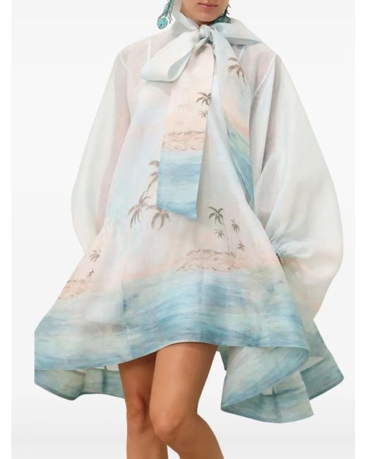 Zimmermann Blue Illuminate Minidress