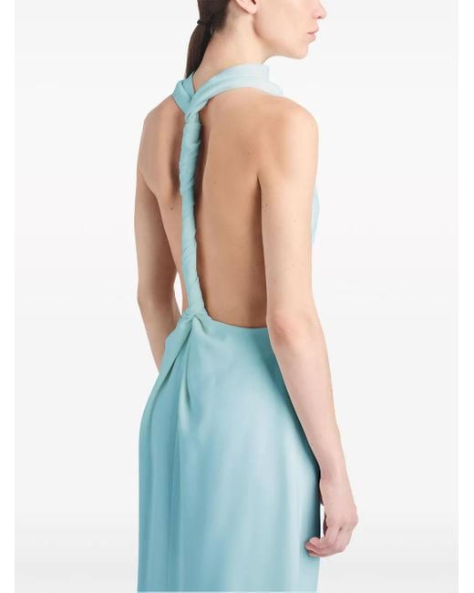 Abito Selena Midi Con Scollo Ampio di Proenza Schouler in Blue