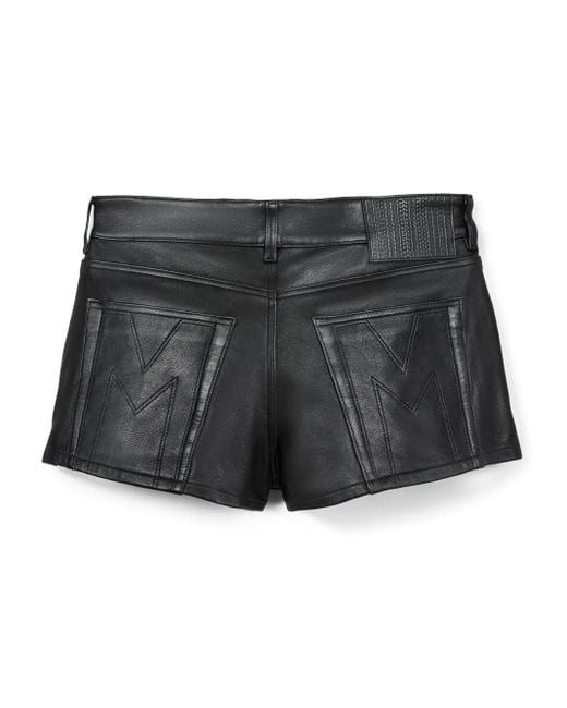 Marc Jacobs Black The Leather Shorts