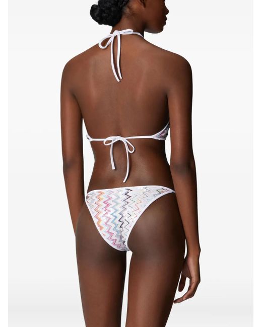 Missoni White Zigzag-Pattern Bikini