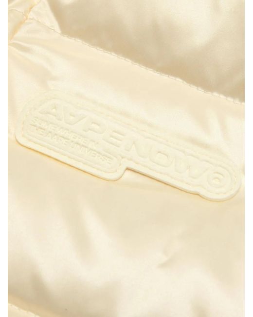 Chaleco acolchado con placa del logo Aape By A Bathing Ape de hombre de color Natural