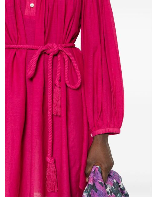 Isabel Marant Pink Adeliani Kleid mit Biesendetail