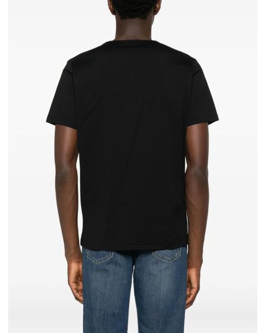 Sunspel Black T-Shirt À Col V for men