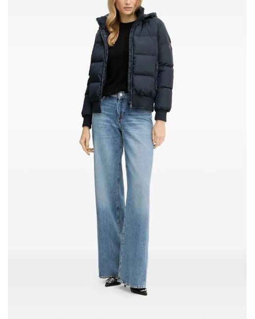 ARMANI EXCHANGE Blue Hooded Down Jacket