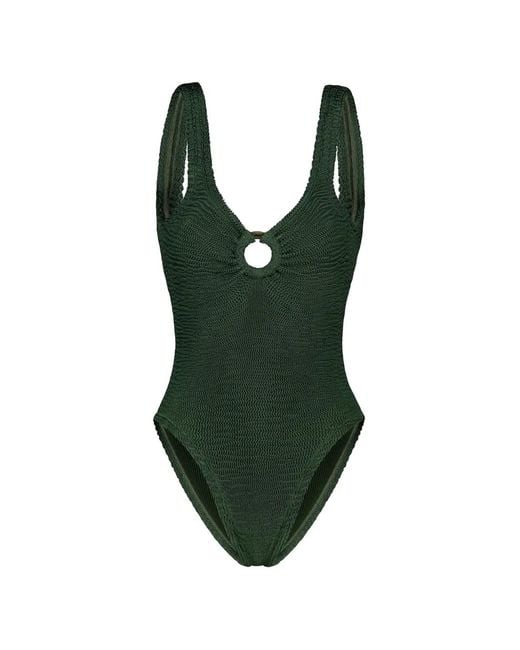 Paramidonna Green Romana Ring-Detail Swimsuit