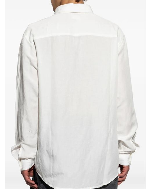 DIESEL White Logo-Detail Shirt for men