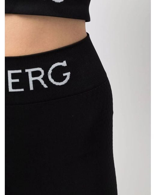 Iceberg Black Logo Print Leggings