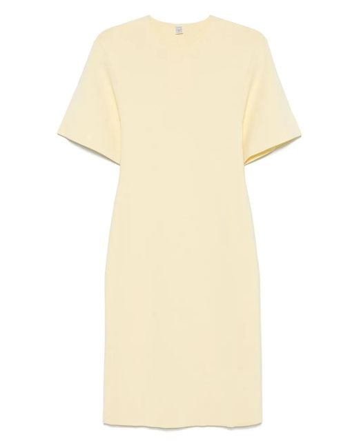 Totême  Natural Fine-Knit Midi Dress