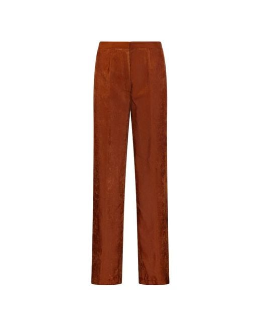 Forte_forte Brown Velvet-Effect Trousers