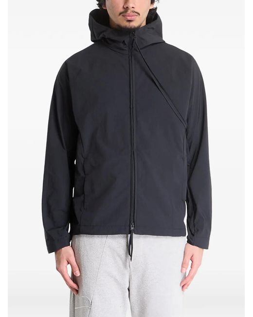 Post Archive Faction PAF Blue Asymmetric-Zip Jacket for men
