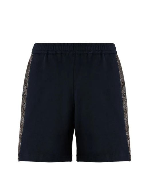 Missoni Blue Zigzag-Insert Track Shorts for men