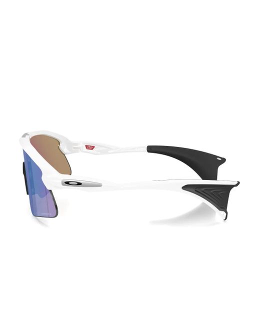 Oakley Blue Geometric Shield-Frame Sunglasses