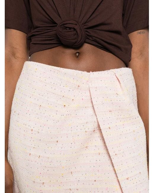 Manuel Ritz Pink Bouclé Mini Skirt