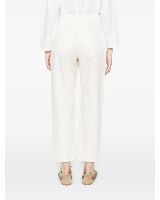Marella White Button Trousers