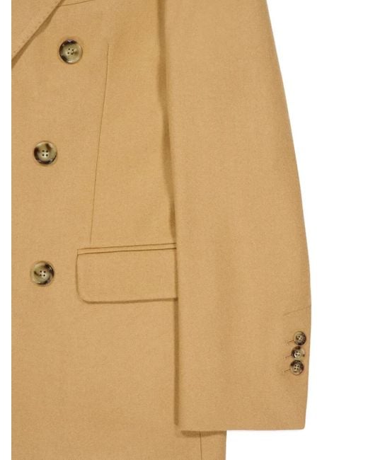 AMI Natural Double-Breasted Wool Blazer